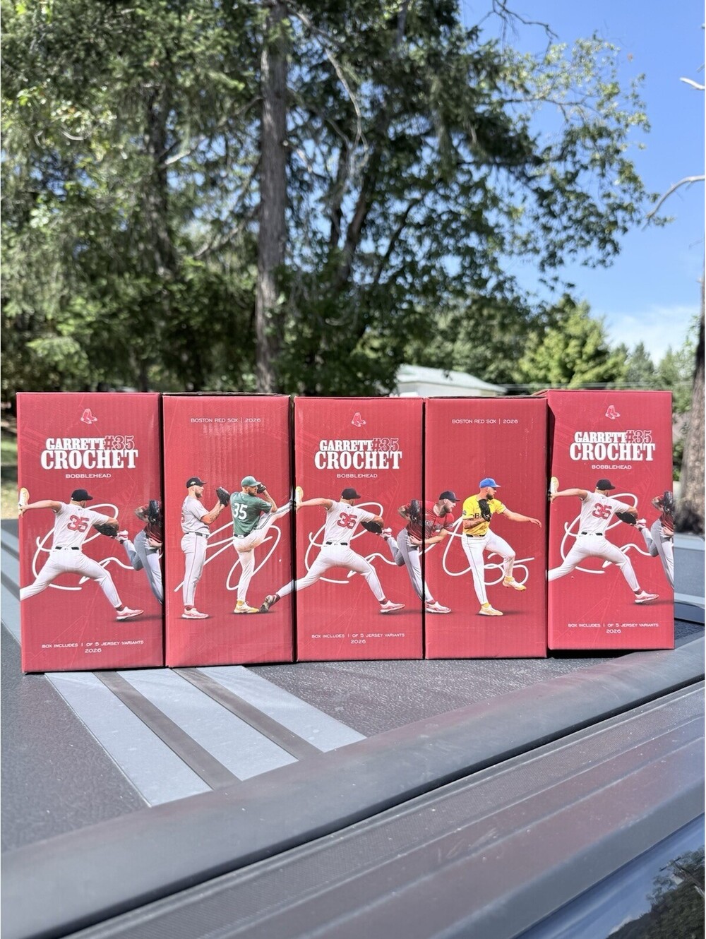 FULL SET OF 5 Garrett Crochet 2026 Boston Red Sox Bobblehead